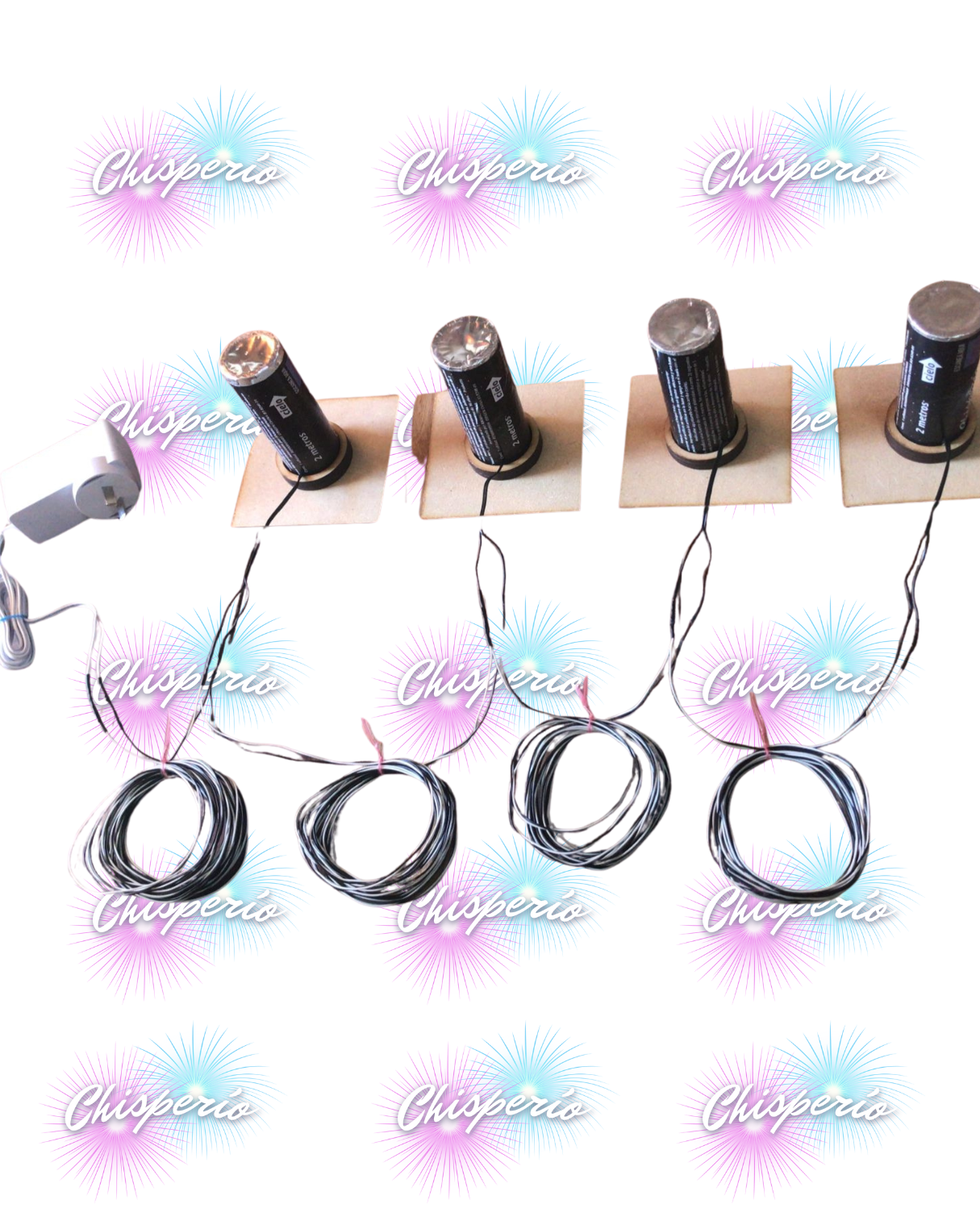 Kit Detonacion 4 Chispas 3mts x 30seg