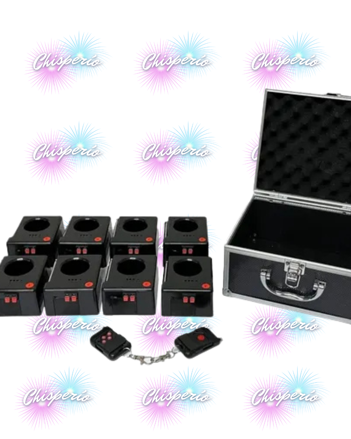 Maletin 8 Detonadores Inalambricos + 2 Controles